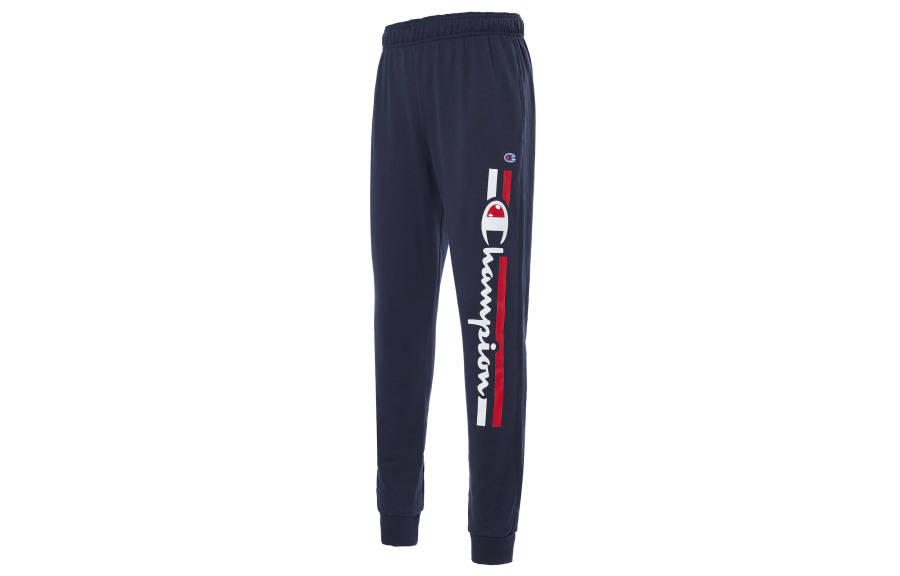 Champion Knitted Sweatpants Unisex Navy Blue Thickened Cuffed Pants