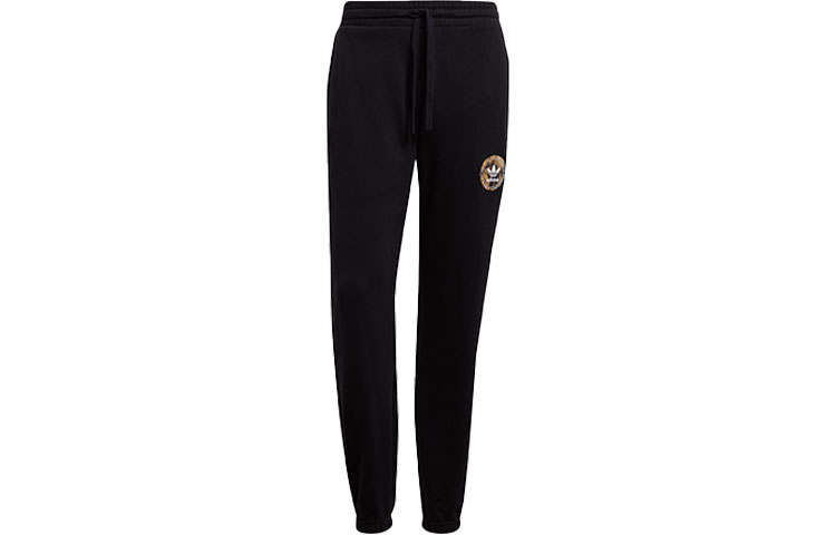 Adidas Originals Knitted Sweatpants Men's Black Moderate Cuffed Pants
