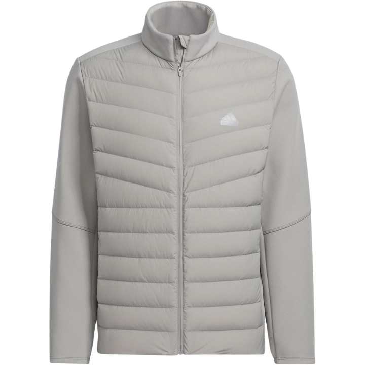 Adidas Adidas Down Jackets Men's Gray Stand Collar Moderate Quilted Down Jacket