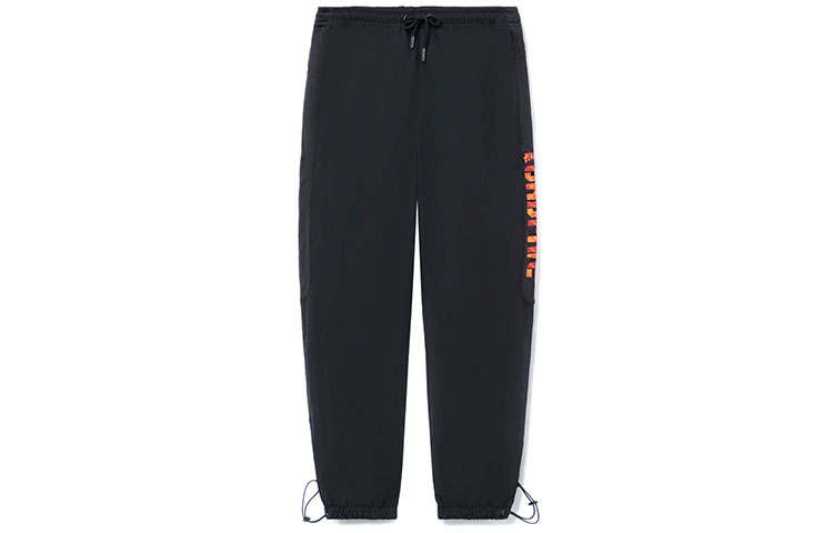 Li-Ning Li Ning Chang'an Youth Letter Print Fleece Lined Thermal Pants Knitted Sweatpants Men's Black