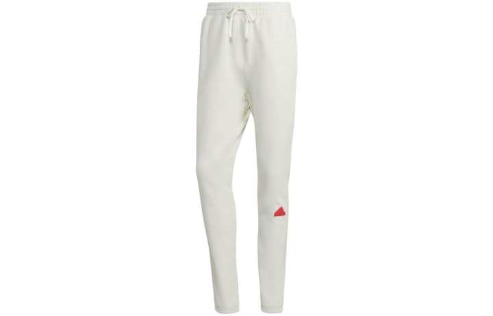 Adidas Adidas Knitted Sweatpants Men's White Moderate Cuffed Pants