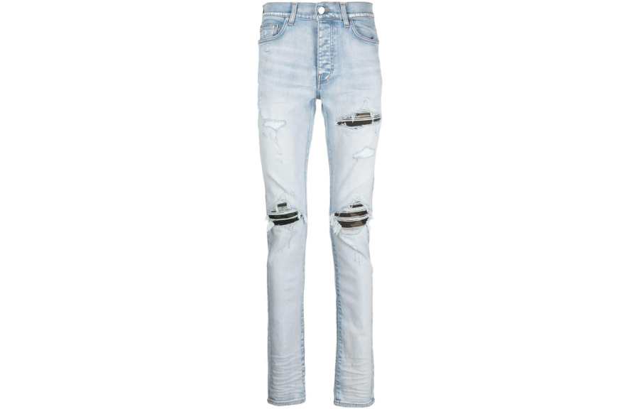 AMIRI AMIRI Distressed Effect Washed Slim Denim Jeans