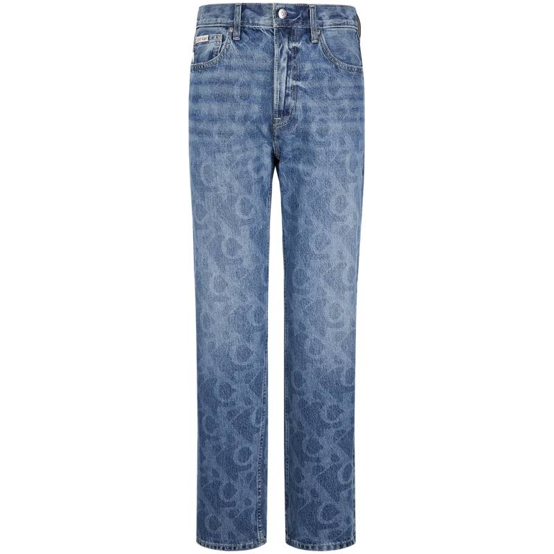 Calvin Klein Straight Fit Version Jeans Men's XEB Denim Blue Moderate Straight Fit Pants