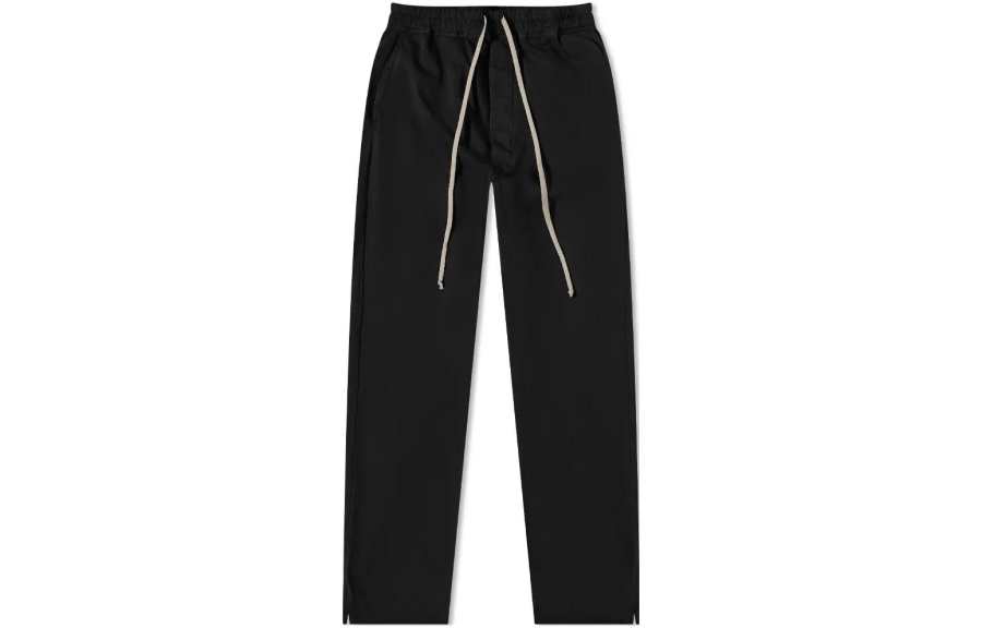 RICK OWENS Casual Pants Men's Black Moderate Straight Fit Pants