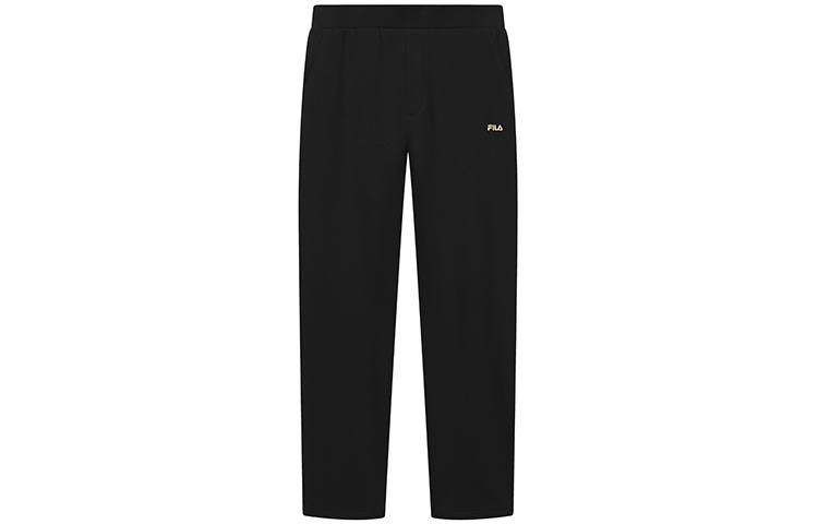 FILA Knitted Sweatpants Men's Jet Black Moderate Straight Fit Pants