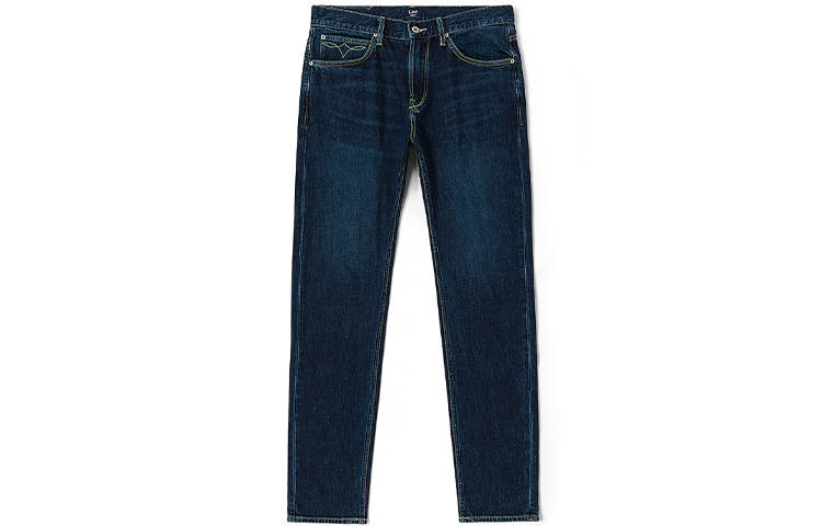 Lee Lee Jeans Men's Dark Blue Moderate Tapered Pants