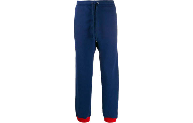 GUCCI Knitted Sweatpants Men's Blue