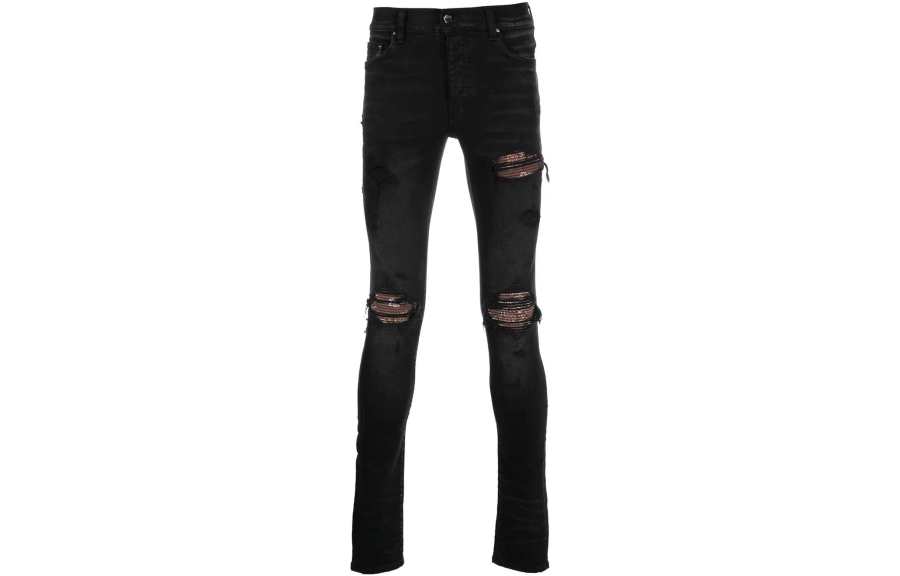 AMIRI MX1 Bandana Destroyed Skinny Fit Jeans