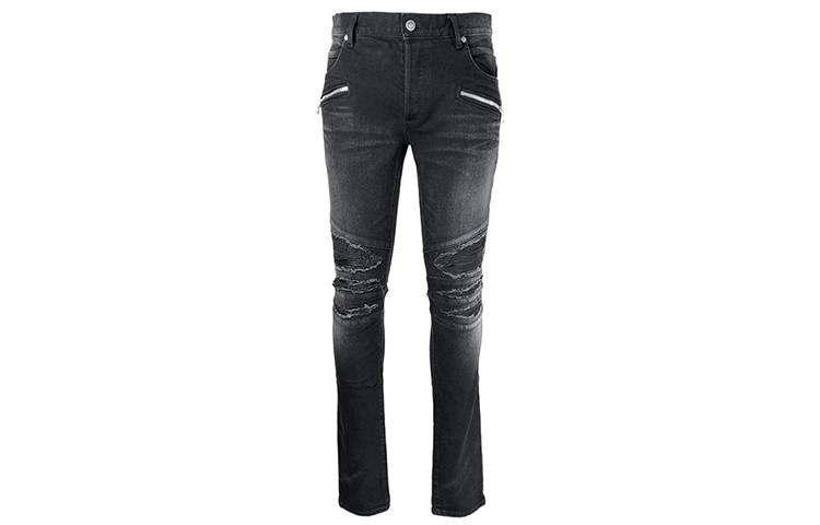 BALMAIN BALMAIN Ribbed Patches Slim Jeans