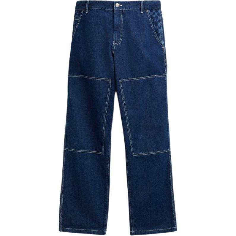 COACH Jeans Men's Dark Blue Moderate Straight Fit Pants