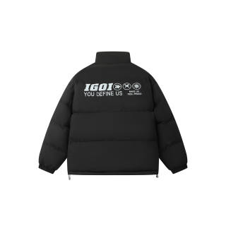 IGOI Puffer Jackets Unisex Stand Collar Thickened Padded Puffer Jacket