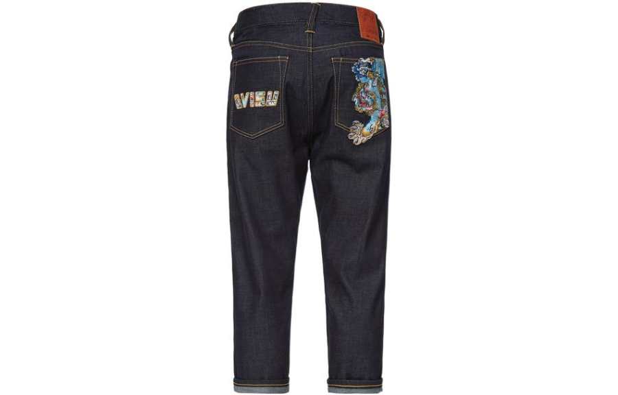 EVISU EVISU Jeans Men's Denim Blue Moderate Tapered Pants
