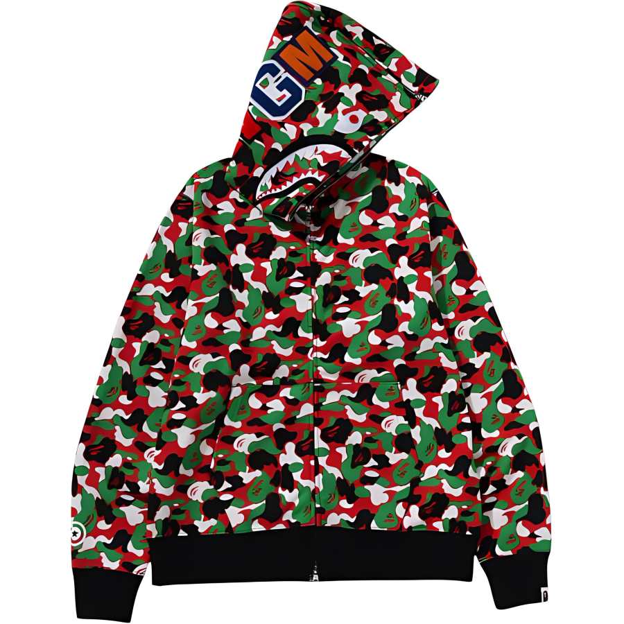 A BATHING APE Bape Store Dubai Separate Shark Full Zip Hoodie