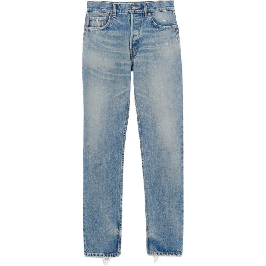 SAINT LAURENT Low Rise Straight Leg Jeans