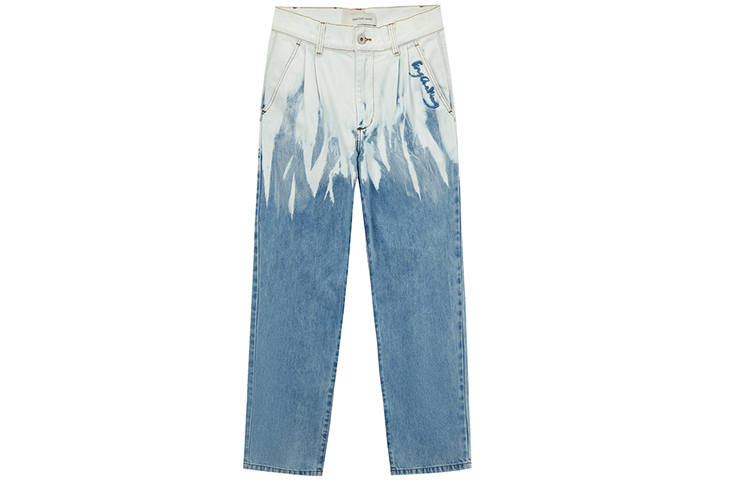 Feng Chen Wang Feng Chen Wang Jeans Unisex Blue Moderate Straight Fit Pants