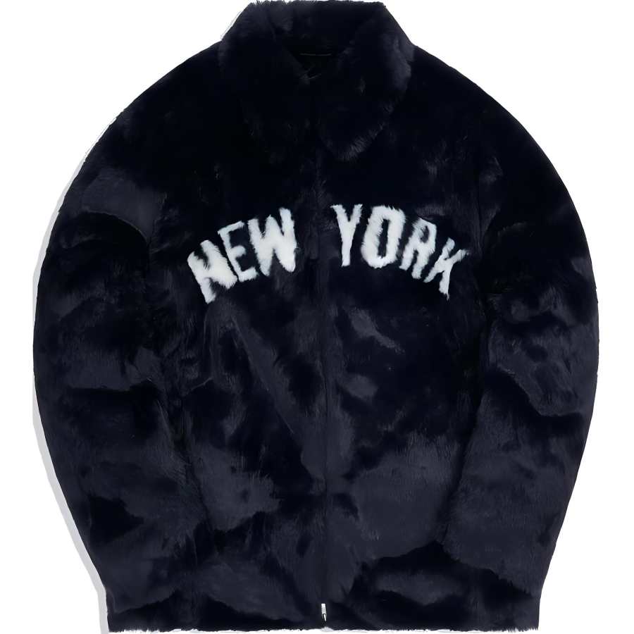 KITH For Major League Baseball New York Yankees Faux Fur Coaches Jacket