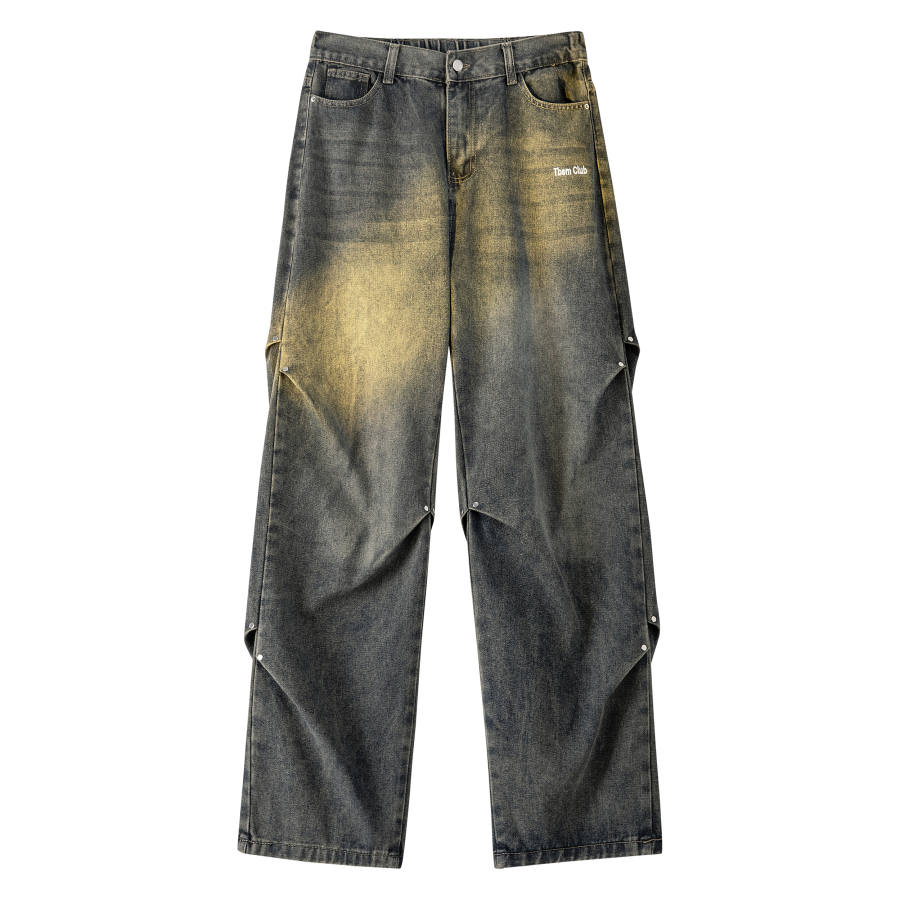 TBSM Jeans Unisex Thickened And Fleece Lined Straight Fit Pants