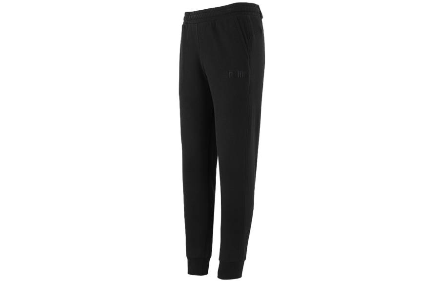 PUMA Knitted Sweatpants Men's Black Moderate Slim Fit Pants