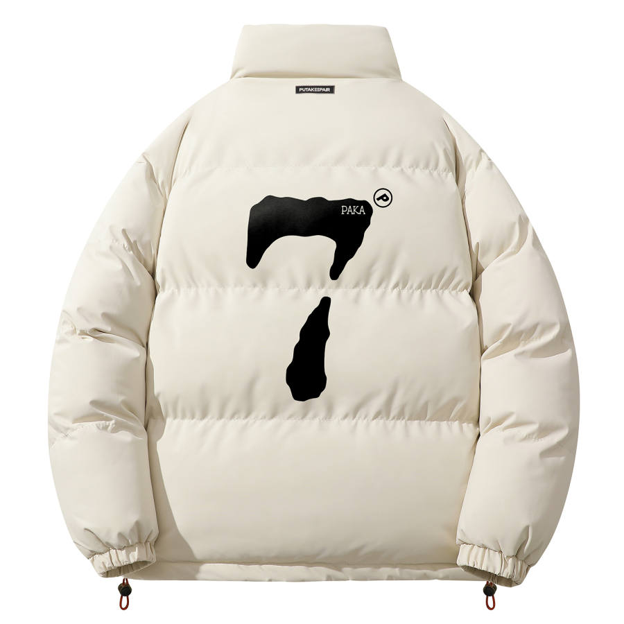 PAKA Puffer Jackets Unisex Stand Collar Thickened Padded Puffer Jacket