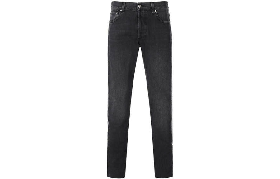 Alexander McQueen Jeans Men's Charcoal Black Moderate Tapered Pants