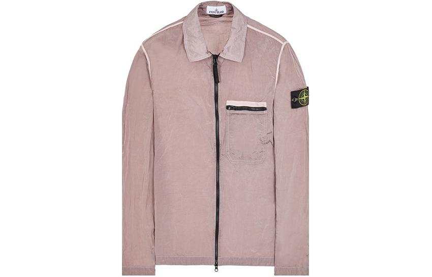 STONE ISLAND Jackets Men's Pink Lapel Moderate Straight Fit