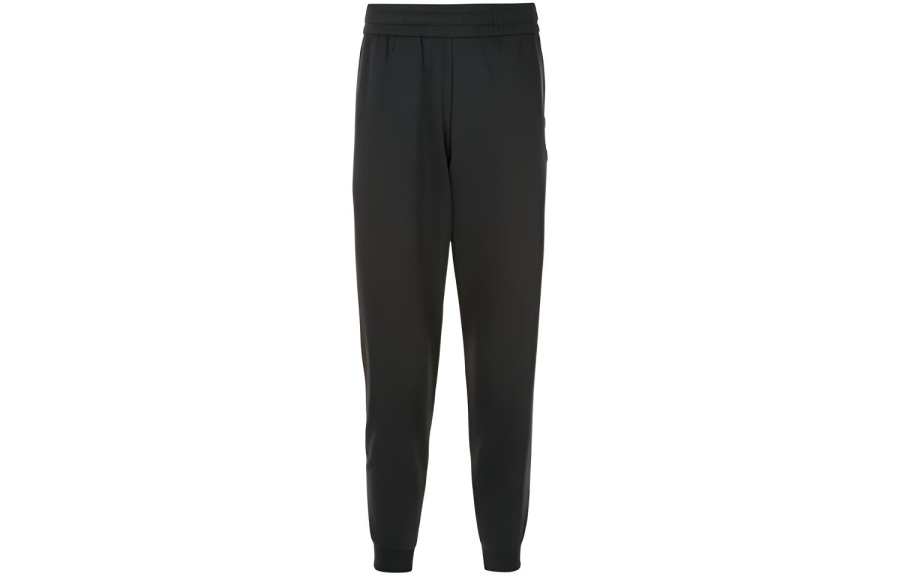 EMPORIO ARMANI Knitted Sweatpants Men's Black Moderate Cuffed Pants