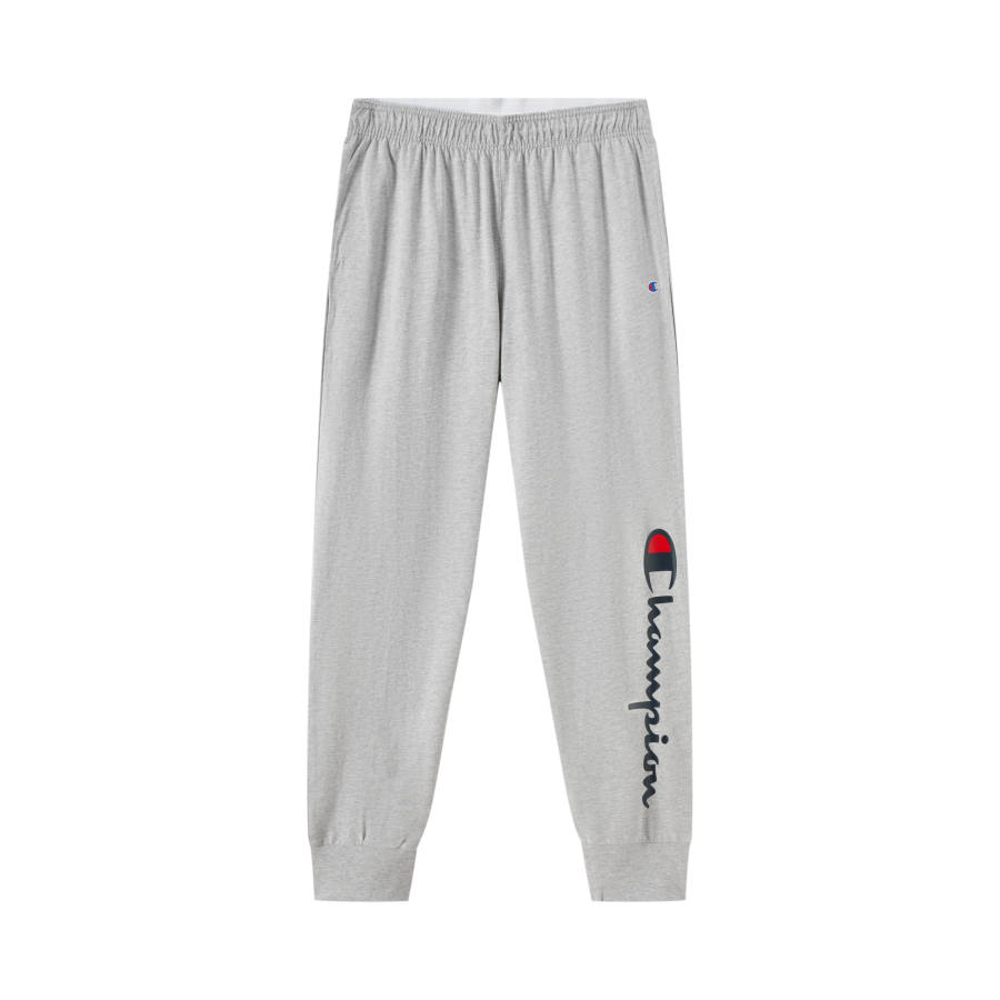 Champion Logo Embroidery Elastic Waistband Elastic Cuff Mid Rise Fleece Lined Knitted Sweatpants US Version