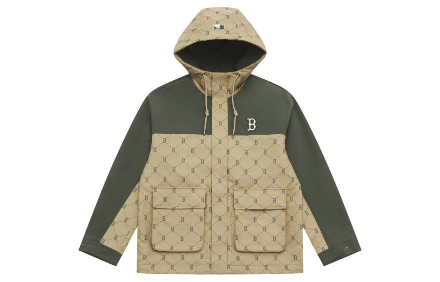 MLB MLB MONOGRAM Collection Boston Red Sox SS25 Windproof Jacket Unisex Dark Khaki