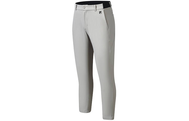 FILA Athletics Knitted Sweatpants Men's Gray Brown Khaki Moderate Straight Fit Pants