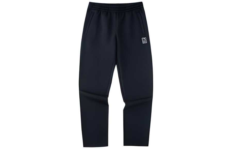 ANTA Variety Training Collection Knitted Sweatpants Men's Black Moderate Straight Fit Pants