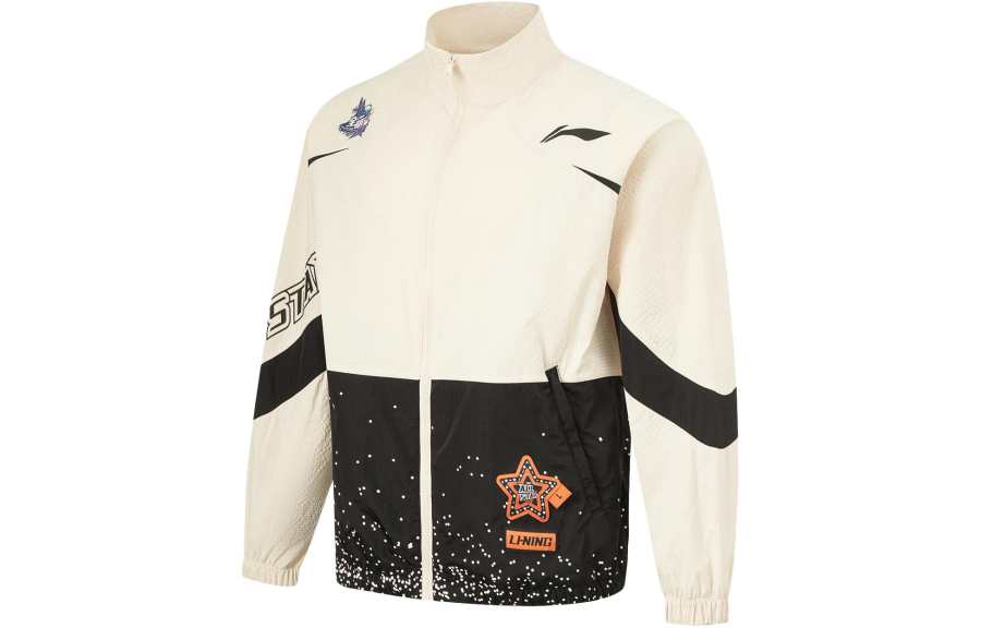 Li-Ning Li Ning CBA Trench Coat Men's Rock White Gray
