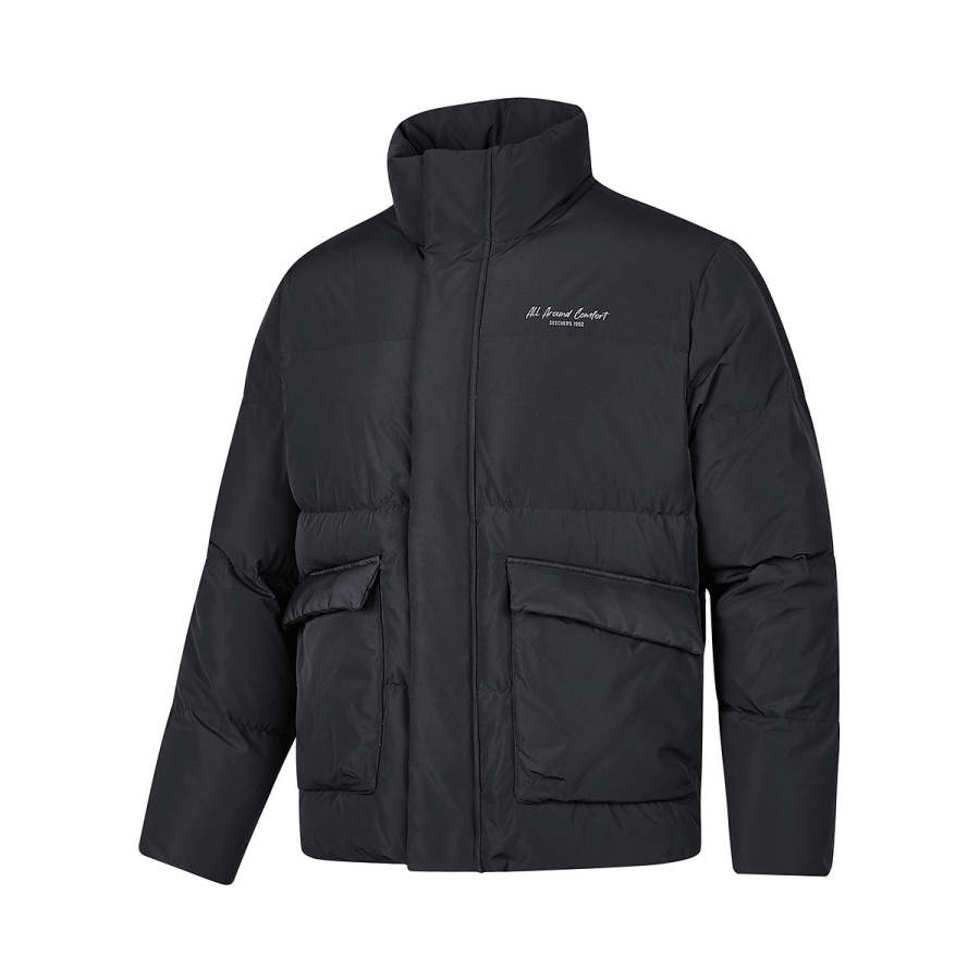 Skechers Sports League Collection Puffer Jacket Unisex Carbon Black