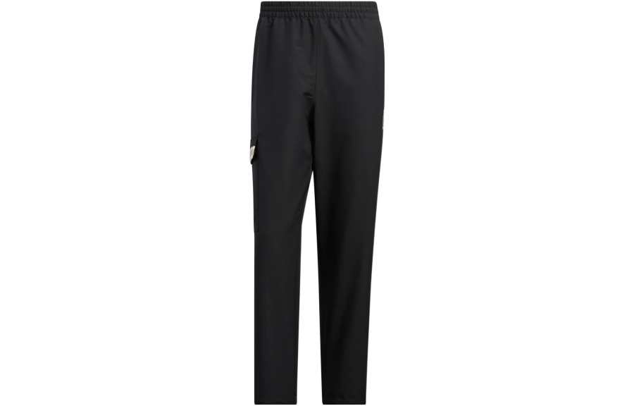 Adidas Originals Knitted Sweatpants Men's Black Moderate Straight Fit Pants