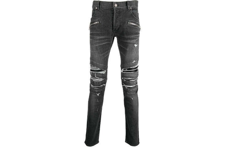 BALMAIN BALMAIN Ripped detailing Slim fit Jeans