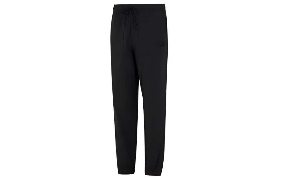 PUMA Knitted Sweatpants Men's Black Moderate Cuffed Pants