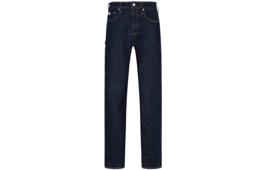 Calvin Klein Jeans Men's Blue Moderate Straight Fit Pants