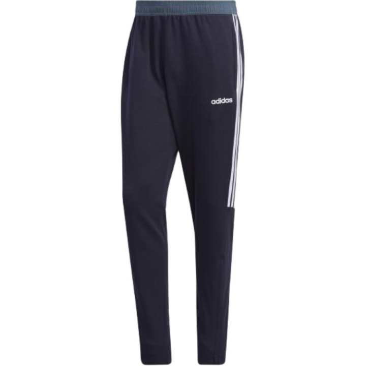 Adidas Adidas Knitted Sweatpants Men's Blue Moderate Straight Fit Pants