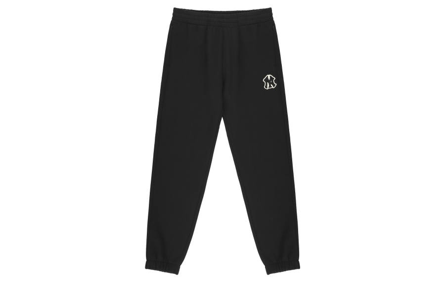 MLB New York Yankees Knitted Sweatpants Unisex Black Moderate Cuffed Pants