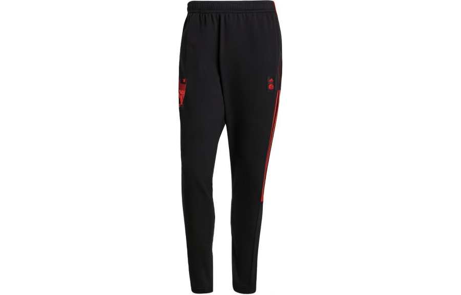 Adidas Adidas Bayern Munich Black Knitted Sweatpants Men's Black Moderate Skinny Pants