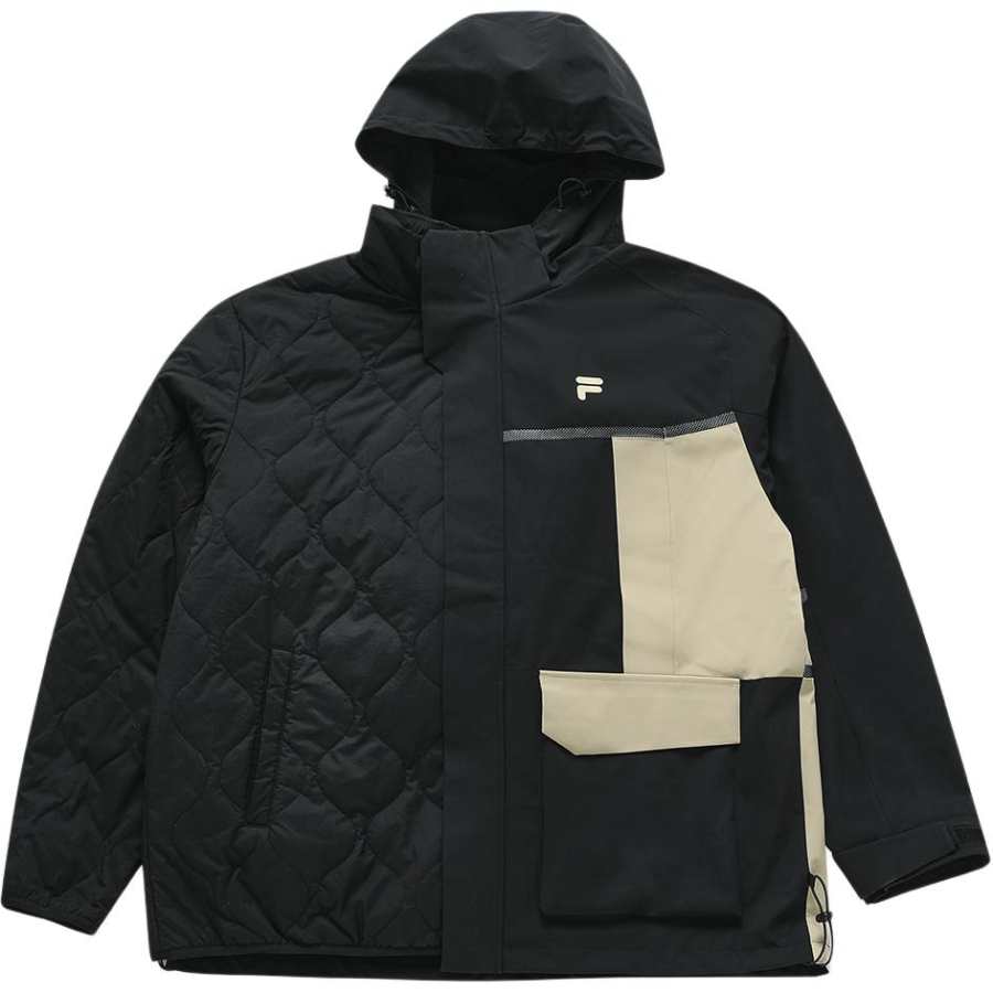 FILA FUSION URBAN TECH Puffer Jackets Men's Jet Black Hooded Moderate Other