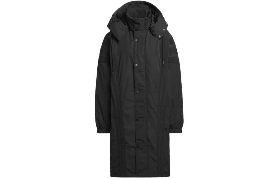 Adidas Originals Parka Coats Unisex Black Detachable Hood Moderate