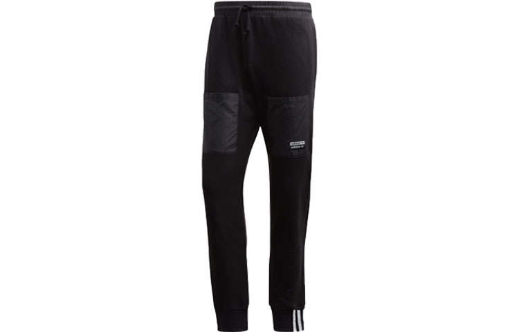 Adidas Originals RYV Knitted Sweatpants Men's Black Moderate Cuffed Pants