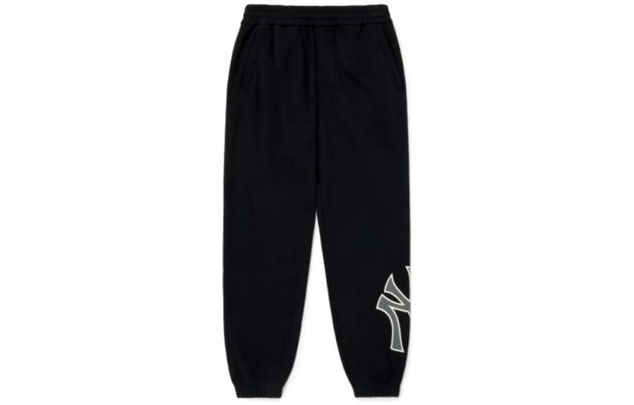 MLB MLB New York Yankees Knitted Sweatpants Unisex Black Moderate Cuffed Pants