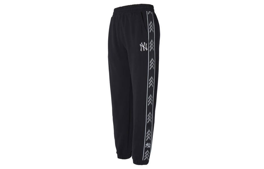 MLB New York Yankees Knitted Sweatpants Unisex Black Moderate Cuffed Pants