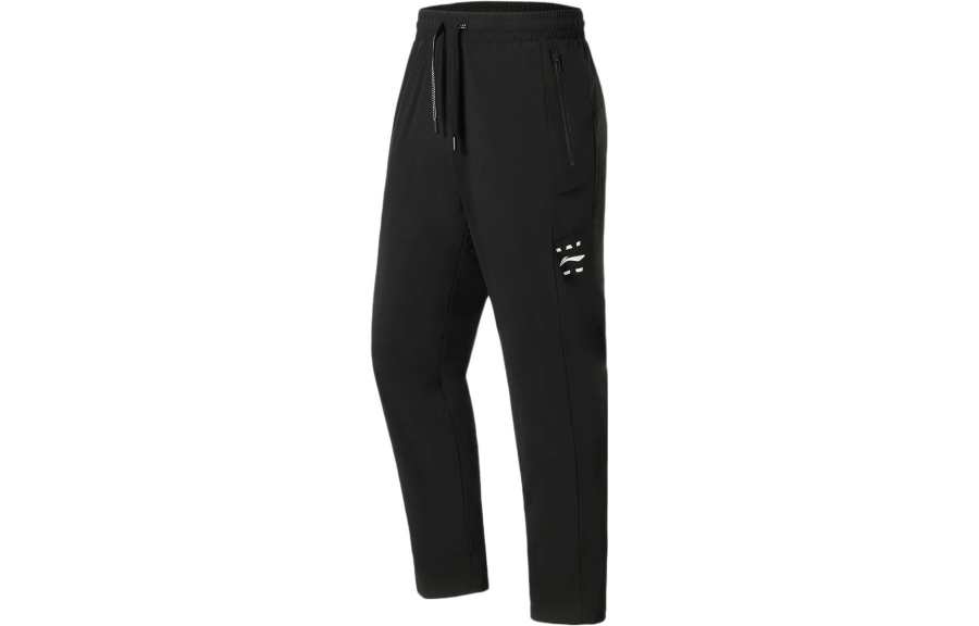 Li-Ning Li Ning Fitness Series Knitted Sweatpants Men's Black Moderate Straight Fit Pants