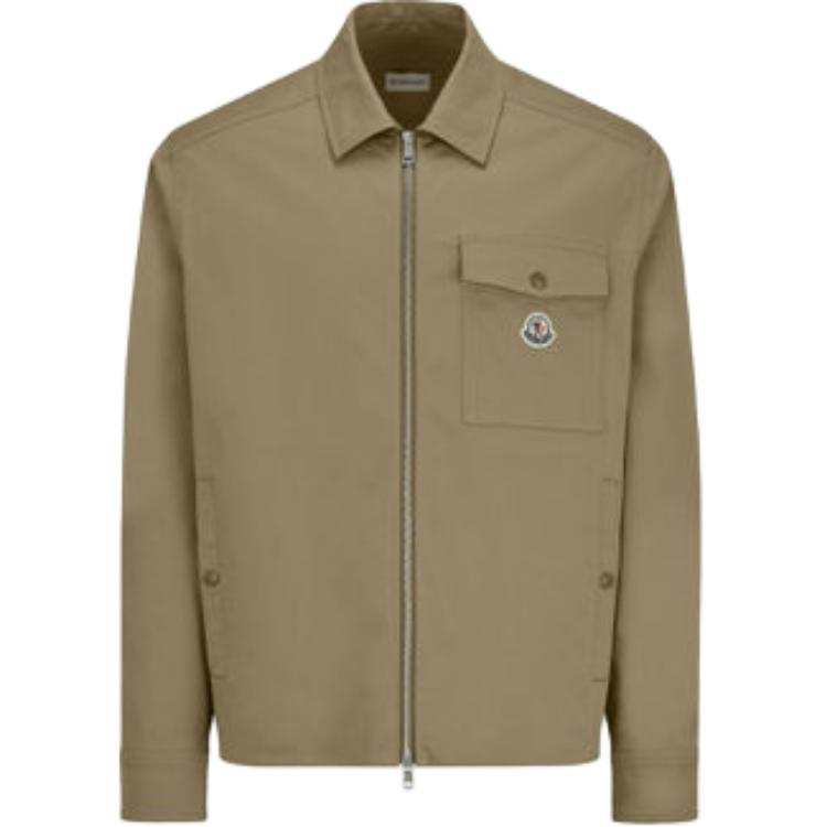 Moncler Zip-Up Gabardine Shirt Jacket