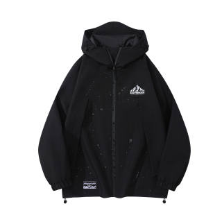 KW Windbreaker Jackets Unisex Hooded Fleece Lined Soft Shell