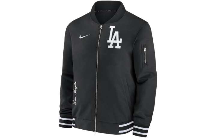 Nike Nike Los Angeles Dodgers Authentic Collection Dugout Men's Nike Mlb Full Zip Bomber Jacket