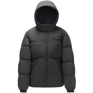 QIE Outdoor Solid Color Anti-Static Warm Energy Windproof Water-Repellent Diamond-Like Down Hooded Coat Unisex