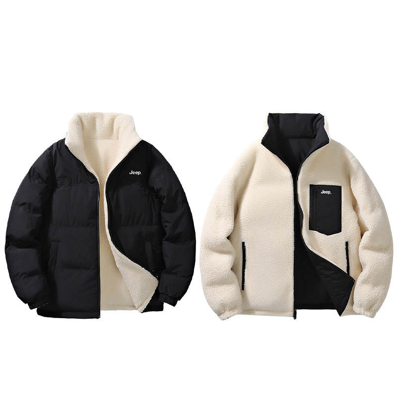 Jeep Jeep Puffer Jackets Unisex Lapel Thickened